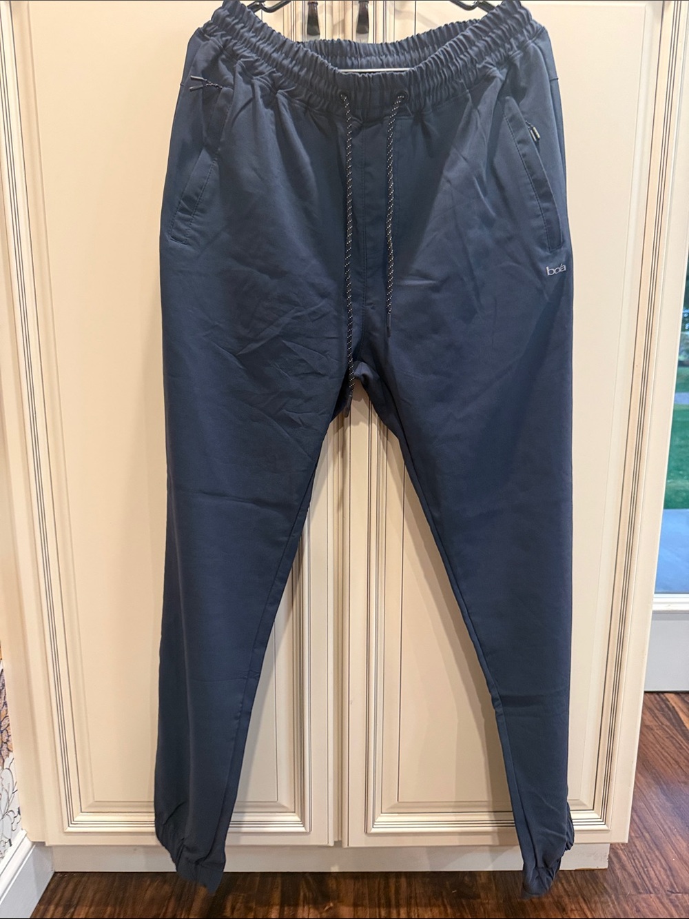 Mens Bola Bonded Solid Joggers with Zipper Pockets